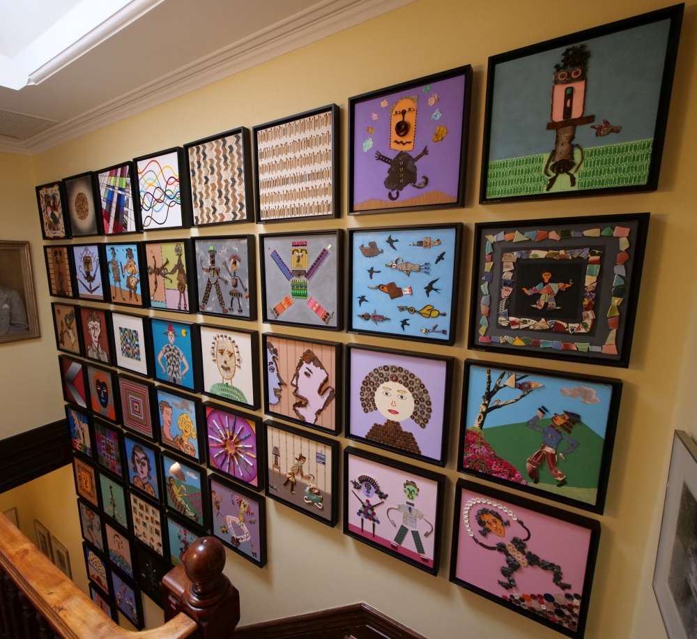 hung art stairwell 1
